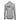 The back of a ladies light grey hooded long sleeve.