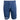 Dark blue cargo shorts with pockets and white stitching
