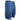 Side view of blue cargo shorts with multiple pockets and contrasting stitching.