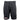 Pair of black cargo shorts with pockets and red stitching