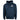 Front of a navy hoodie with the Aftco and Skeeter logos printed in white and red on the left chest.