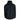Back view of a black jacket with a hood
