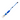 A blue-handled device with a hook and lanyard.