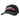 An unstructured, distressed black hat featuring the Skeeter logo embroidered in white and red across the front.