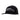 A black flat bill hat with a mesh back and the Skeeter logo in grey across the front.