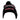 Black and striped knit beanie with a pom-pom on top and 'SKEETER' logo