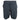 Back view of dark gray shorts with elastic waistband and side pocket.