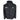 Black waterproof jacket with hood and multiple pockets