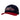 A navy hat with a mesh back and a red bill. Featuring the Skeeter logo embroidered in red, white, and navy across the font.