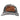 Gray camo cap with a brown logo patch featuring an American flag design