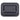 Close-up of a black, rectangular rubber stamp with grooves on the surface.