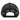 Back view of a black mesh baseball cap.