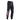 Pair of black jogger pants with a red and white logo design on the side.