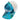 Colorful blue and green patterned trucker hat with a mesh back