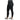 Person wearing fitted black leggings and athletic shoes, viewed from the back.