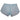 Light blue athletic shorts with an elastic waistband