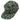The left side of the green camo hat, showing the tan rope going across the front of the hat where the bill and the front panels meet.