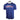 Front of a heather blue T-shirt with the Skeeter logo printed in red and white across the chest.