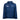 Navy blue waterproof jacket with hood and logos