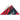 Two triangular microfiber cloths in red and black designs.