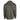 Back view of an olive green hooded sweatshirt