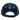 The distressed cotton back of the navy hat with an adjustable hook and loop closure.