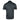 Back view of a short-sleeve, dark gray polo shirt.