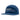 A blue 7 panel hat with a laser hole ventilated back. Across the front is the Skeeter logo in grey and blue.