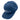 Blue cap with a perforated design and embroidered logo