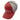 Red baseball cap with a mesh back and embroidered logo