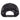 Back view of a black mesh snapback cap