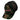 Camo baseball cap with a mesh back and a red logo