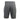 The back of charcoal grey board shorts with a mesh panel below the waistband.
