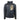 Men's zip-up hoodie in black with a camouflage pocket and sleeves.