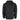 Back view of a black jacket with a hood
