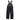 A pair of black waterproof overalls with suspenders