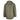 The back of the dark stone insulated jacket with the Simms logo in grey across the upper back and down the side of the right sleeve.