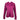 Front of a ladies UPF hooded half-zip long sleeve in fuchsia pink. Embroidered on the left chest is the skeeter logo in pink and black.