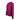 Left side of a ladies UPF hooded half-zip long sleeve in fuchsia pink. Embroidered on the chest is the skeeter logo in pink and black.