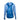 Back view of a blue tie-dye hoodie with long sleeves and a hood.