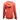 Back view of a coral hooded long-sleeve shirt