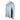 The left side of the light blue UPF hooded long sleeve, showing the Simms logo printed in grey down the left upper arm.