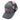 Gray baseball cap with red and blue star patterned mesh back and logo