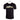 Front of a black T-shirt with the Skeeter logo printed in yellow and teal across the chest.