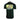 The back of a green T-shirt with a yellow and teal design of a fish across the back, with the Skeeter logo in teal below that.