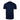 Back view of a navy blue short-sleeve t-shirt with an American flag on the sleeve