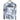 Front of a UPF long sleeve with a white, blue, and grey camo design. Centered across the chest is the Skeeter logo in black.