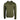 Back view of an olive green hoodie with a textured pattern.