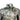Close-up of a camouflage zip-up shirt with a logo