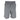 Back view of gray shorts with an elastic waistband.